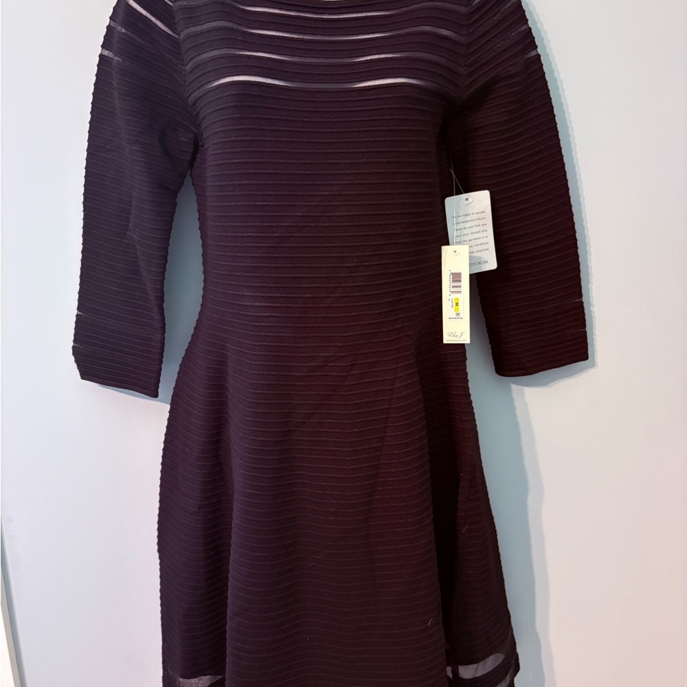 Eliza J Black Long Sleeve Dress